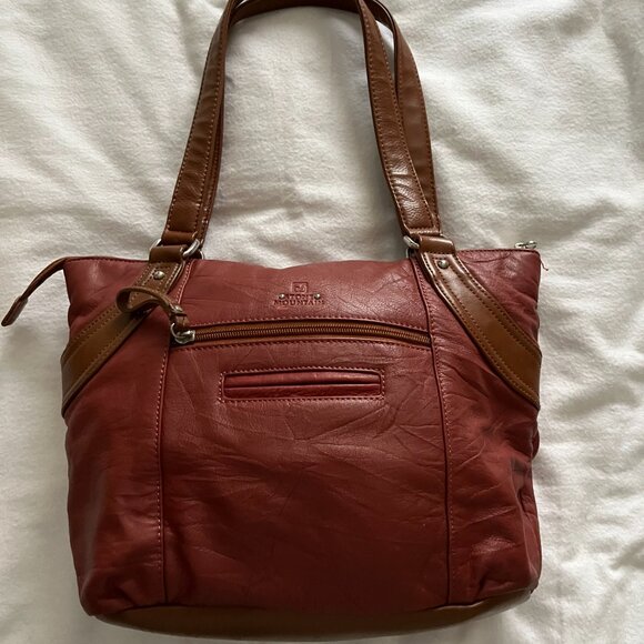 Stone Mountain Rust Brown Leather Shoulder Purse - Picture 5 of 10